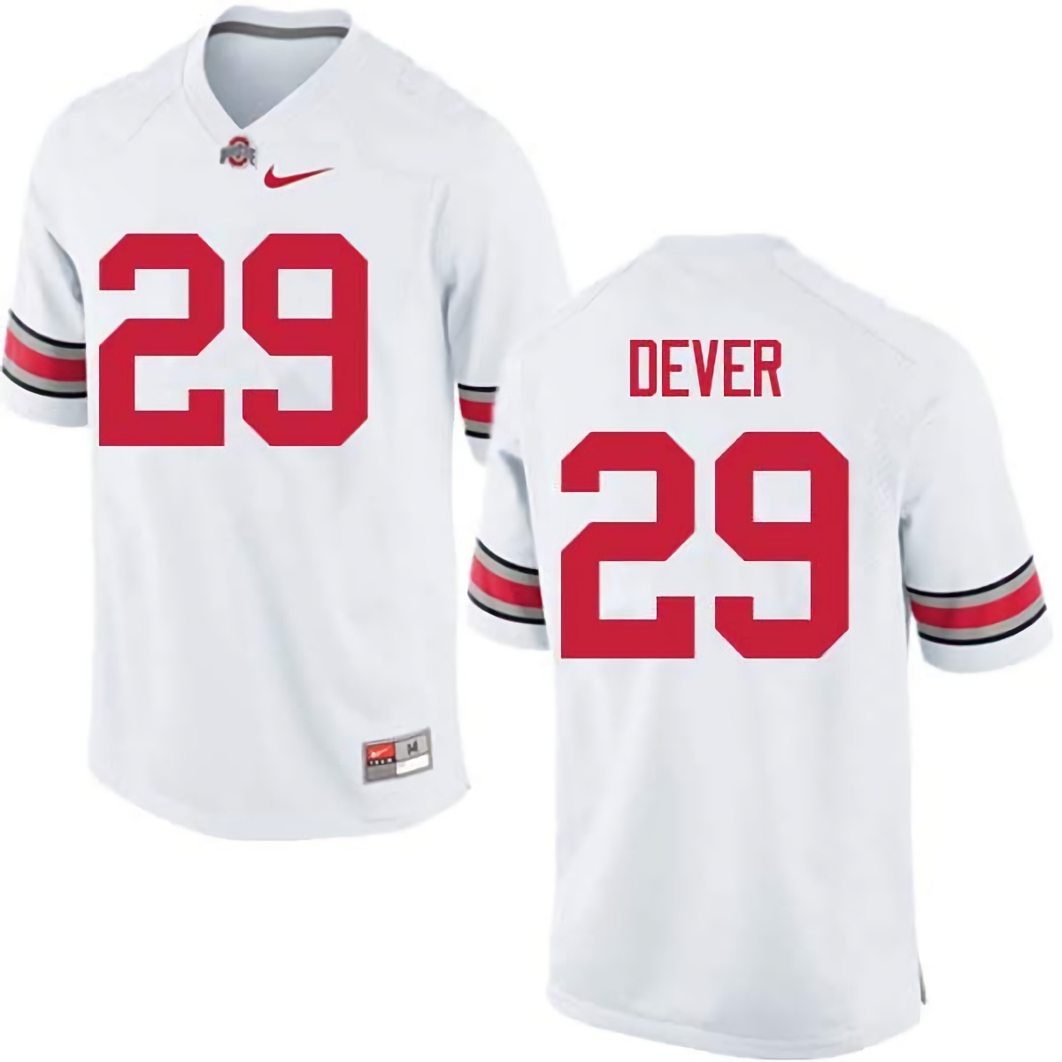 Kevin Dever Ohio State Buckeyes Men's NCAA #29 Nike White College Stitched Football Jersey YIU6356ZP